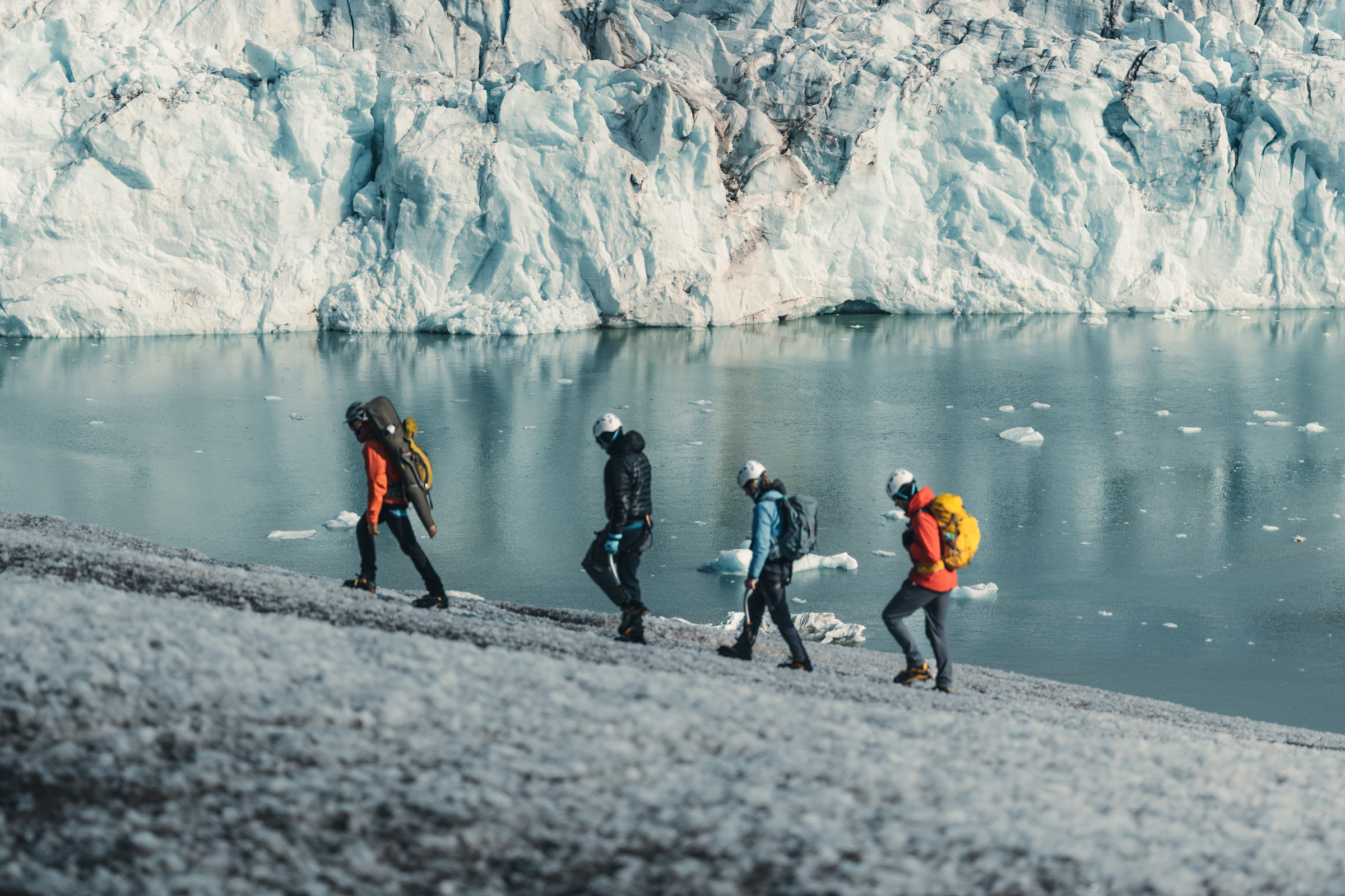 Following the glacier guide up. Photo by Norris Niman - Visit Greenland