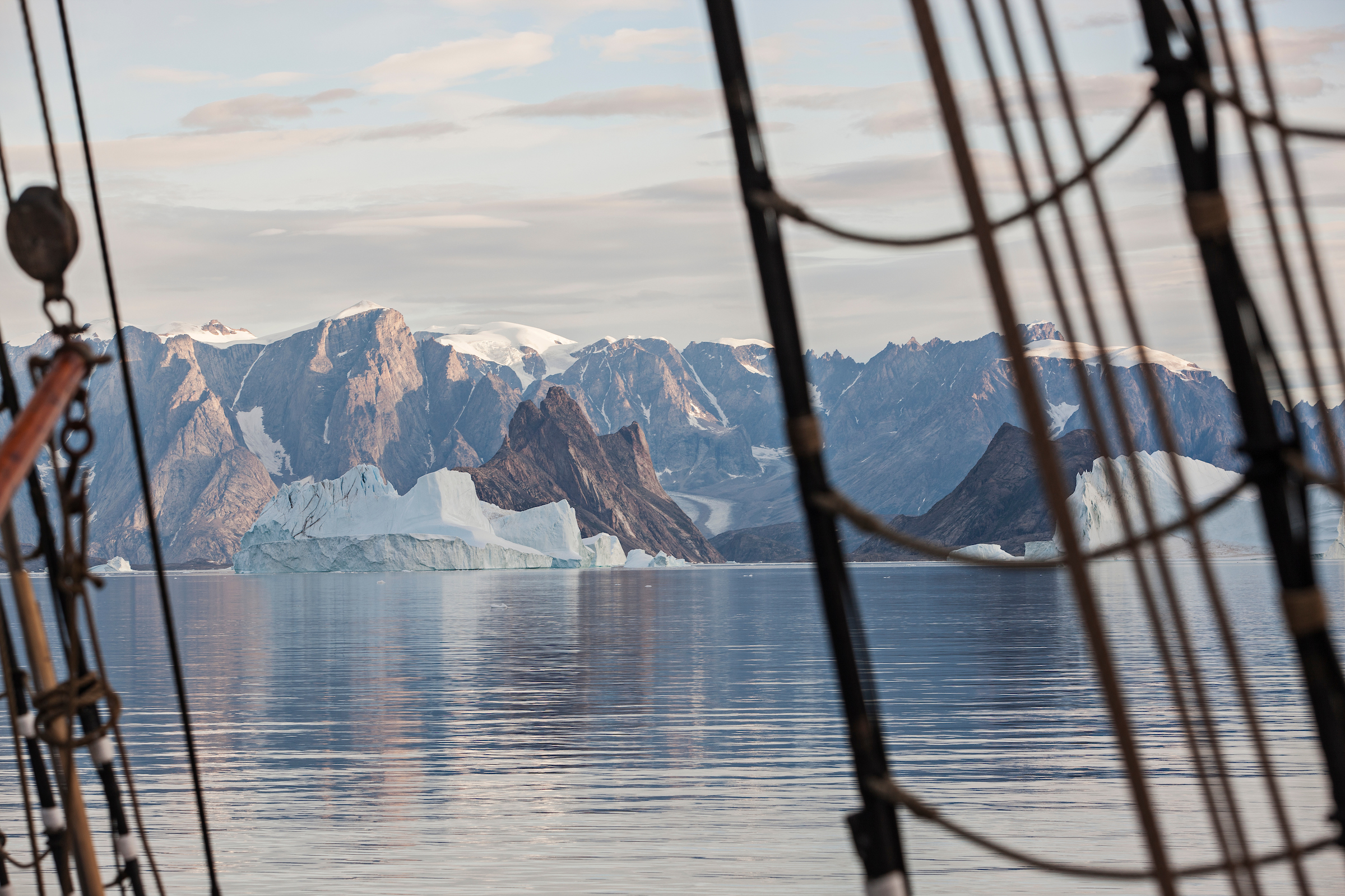 View over Kangertittivaq from the schooner Activ. Photo by Per Arnesen - Visit Greenland