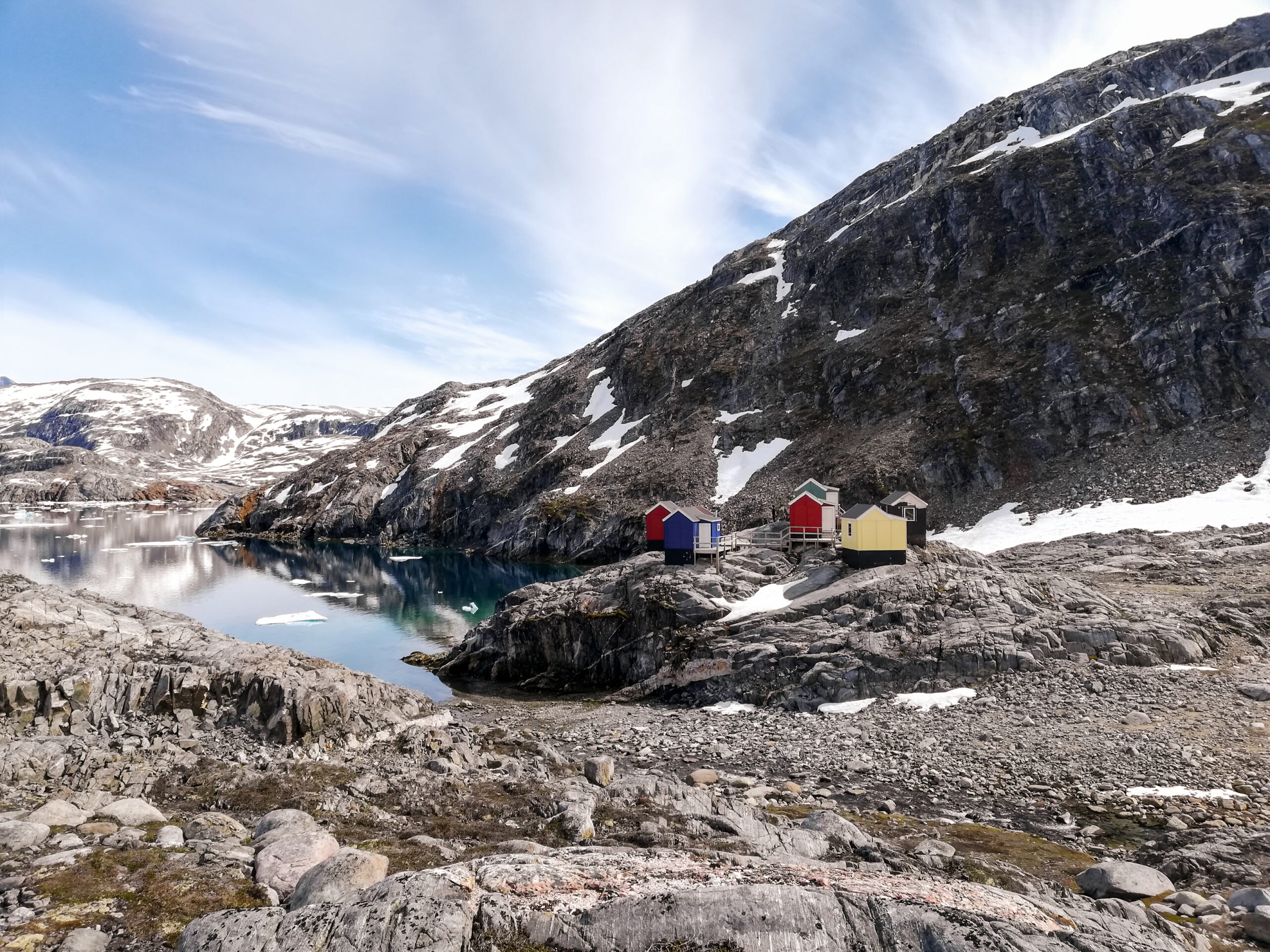 Location of the huts at Pupik. Photo by Anna Burdenski - Visit East Greenland