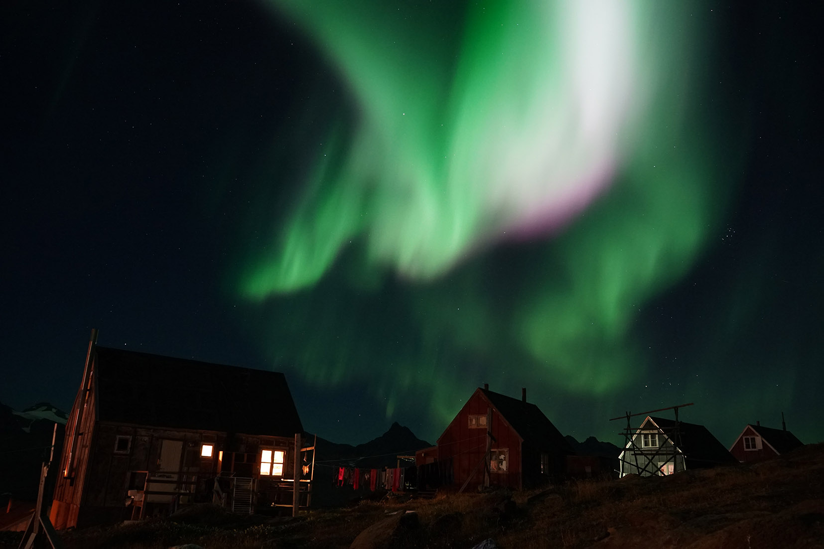 Northern Lights over Tasiilaq - Photo by The Red House